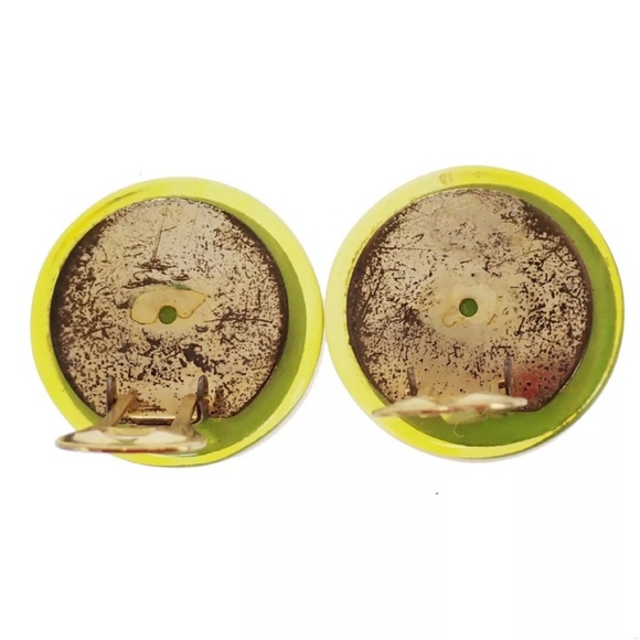 Chanel Rare Vintage 1997 Spring Holographic Camellia Clip On Earrings - Picture 6 of 8